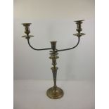 RICHARD COOK A GEORGE III SILVER CANDLESTICK, London 1801, with removable drip pan, the circular