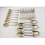 HOLLAND, ALDWINCKLE & SLATER AN EDWARDIAN CANTEEN OF SILVER FLATWARE, incorporating six table