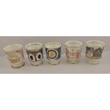 A COLLECTION OF NINE COALPORT BONE CHINA COMMEMORATIVE GOBLETS, Liverpool Cathedral 1978, Charles