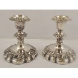 PRESTONS LTD. A SUITE OF 20TH CENTURY EPNS TABLE CANDLESTICKS comprising; a two branch three light