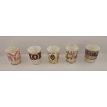 A COLLECTION OF TEN COALPORT BONE CHINA COMMEMORATIVE GOBLETS to include Investiture of Prince of