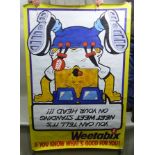 AFTER RUSSELL WALDRON A "Weetabix" coloured proof copy advertising poster print, 152cm x 102cm (