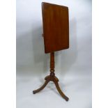 A PART 19TH CENTURY MAHOGANY OCCASIONAL TABLE, having rectangular top with moulded edge mounted on a