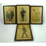 FOUR VANITY FAIR SPY PRINTS includes; "Oxford Cricket" June 29th 1889, 31.5 x 18.5cm, in glazed