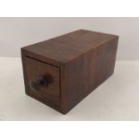 A LATE VICTORIAN MAGICIAN'S ILLUSION BOX, rosewood veneered, fitted drawer with knob handle, -