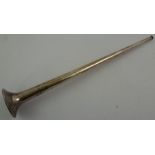 A GEORGE V SILVER CANDLE SNUFFING HORN, Sheffield 1911, 20cm long, 24g