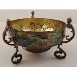 DANIEL & JOHN WELBY A VICTORIAN SILVER BONBONNIERE/SWEET MEAT DISH the bowl having all-over repousse