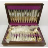 A CANTEEN OF A1 SILVER PLATED CUTLERY FOR 12, Kings pattern design, in polished wood box