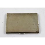 WILLIAM SUCKLING LTD. A RECTANGULAR SILVER CIGARETTE CASE, having engine turned exterior and