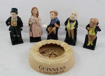 A COLLECTION OF FIVE ROYAL DOULTON DICKENS CHARACTERS including; Bill Sykes, Little Nell,