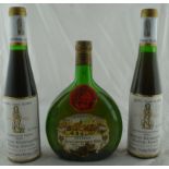 LEIWENER KLOSTERGARTEN EISWEIN 1983, 2 x half bottles TAUBERRETTERSHEIMER KONIGIGIN KABINETT 1977, 1