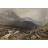 GEORGE ARTHUR FRIPP R.W.S. (1813 - 1896) Framed, signed, watercolour on paper, Highlands