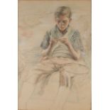 BERYL TRIST NEWMAN (1906 - 1991) Framed, signed, dated 1958, pastel on paper, three quarter length