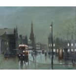 STEVEN SCHOLES (b.1952) Framed, signed, oil on canvas, 2015, Northern School, 'All Saints Manchester