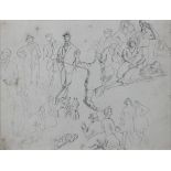 HENRY (HARRY) EPWORTH ALLEN R.B.A., P.S. (1894 - 1958) Framed, unsigned, pencil sketch on paper,