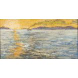 Follower of RICHARD HAYLEY LEVER (1876 - 1958) Framed, bears name, oil on board, sun setting on
