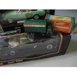 An Impy 'Lucas Batteries' die cast truck together with a selection of various Dinky cars.