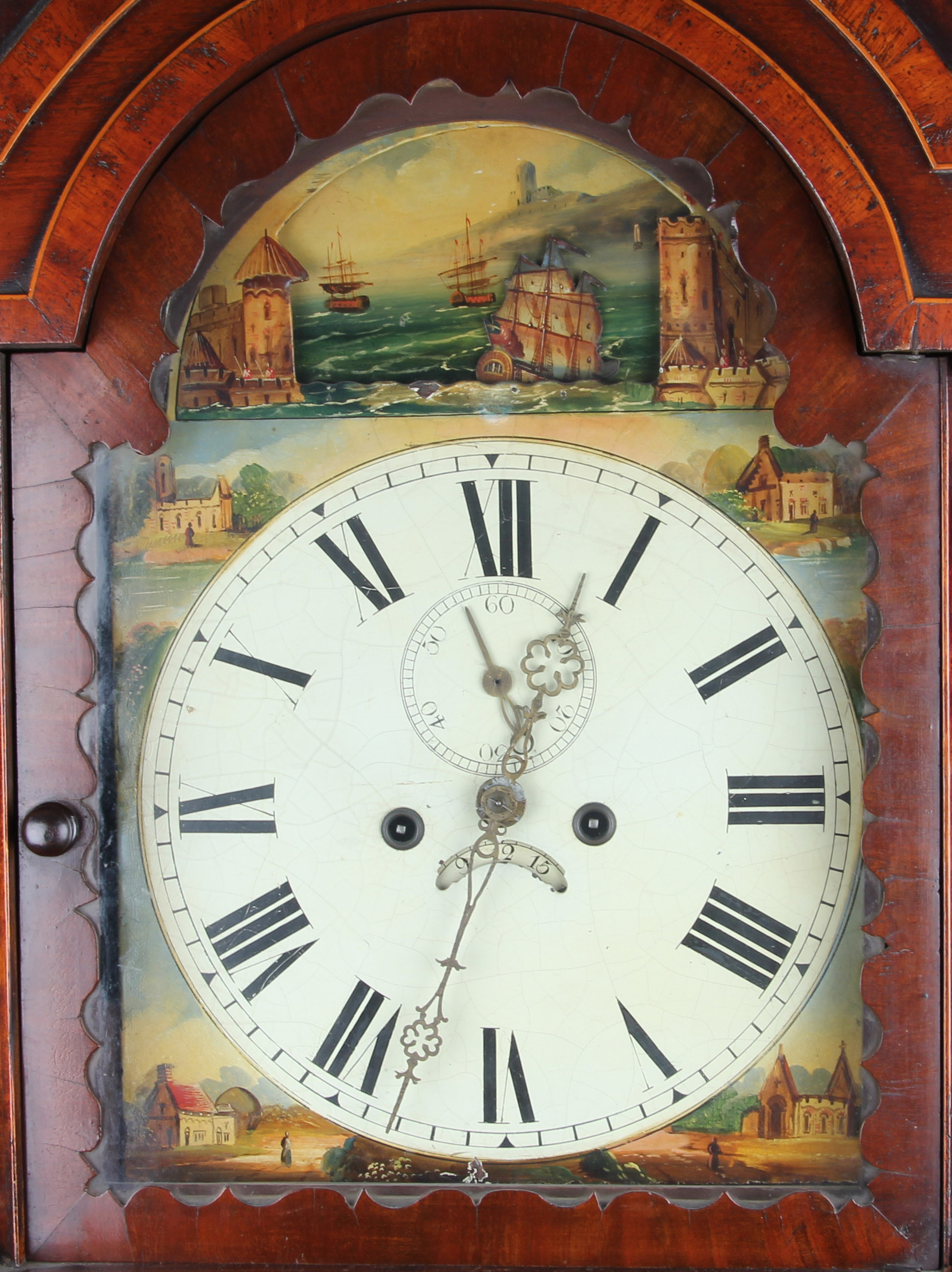 A 19th Century mahogany long case clock, the head having twist carved pillars with shaped domed - Image 2 of 2