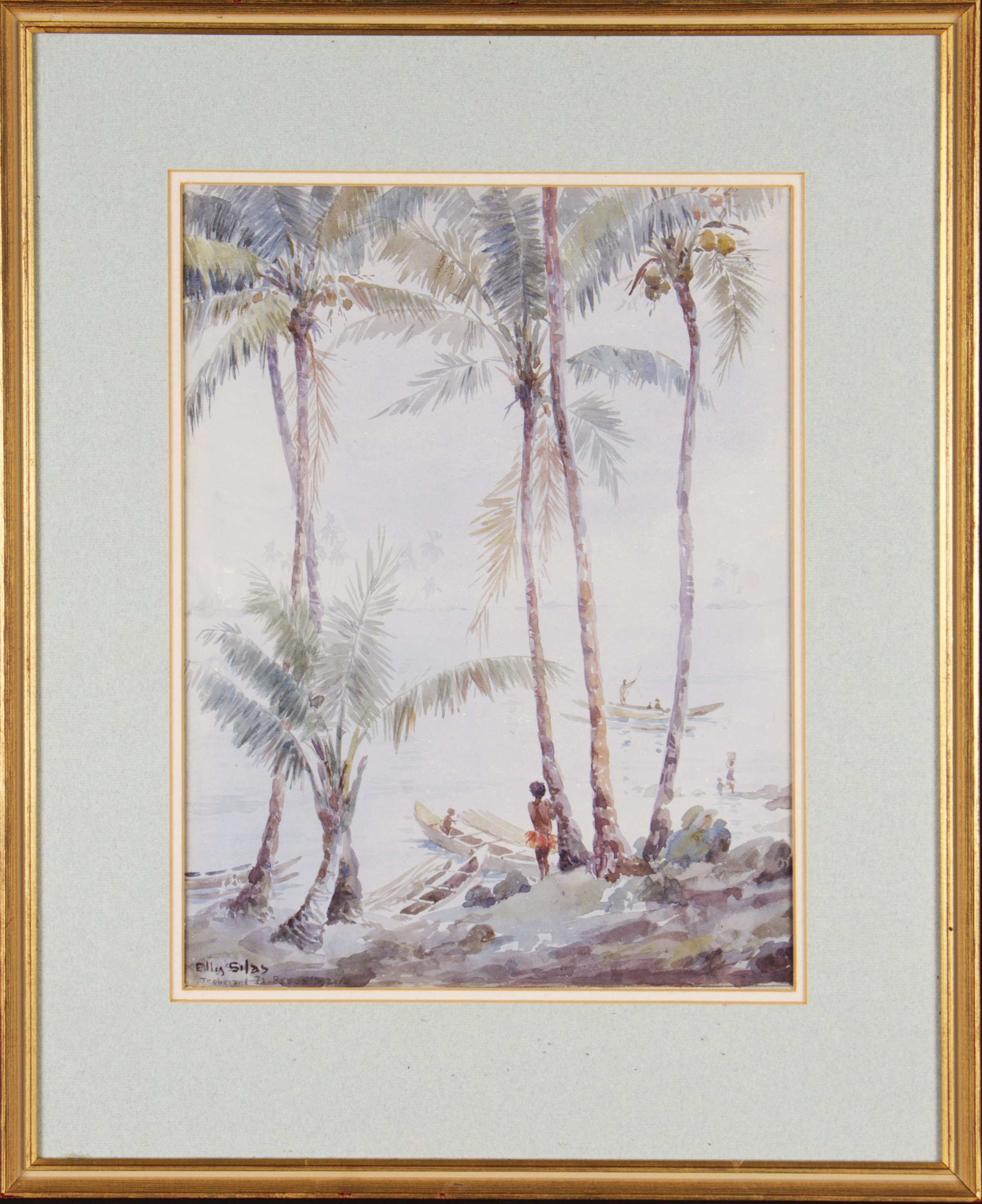 ELLIS LUCIANO SILAS (1883 - 1972) Two framed, signed, watercolours on paper, one dated and - Image 4 of 4