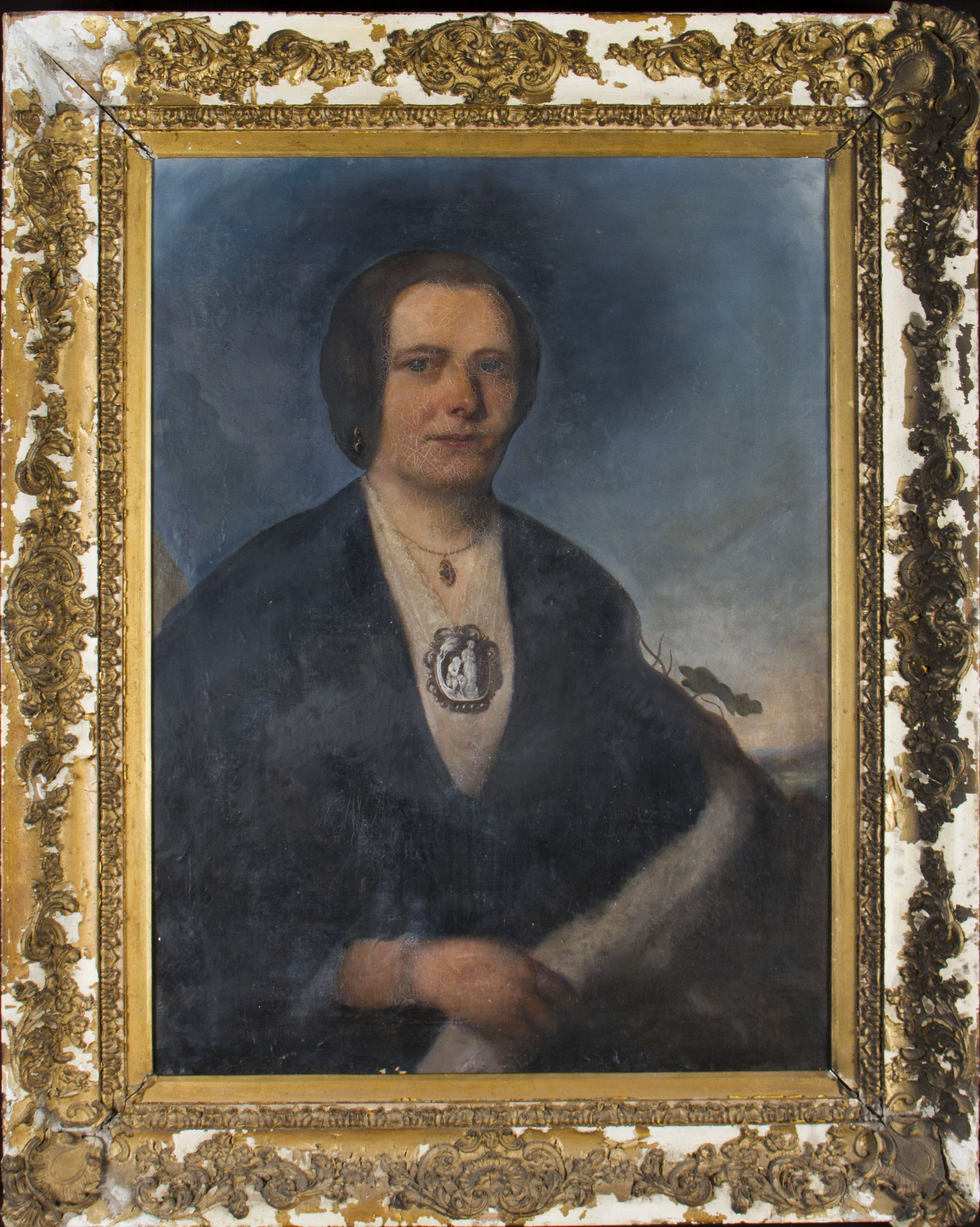 BENNETT HUBBARD (1806 - 1870) Framed, signed and dated verso, 'Painted by B. Hubbard/ Nov. 1854', - Image 2 of 2