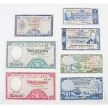 A group of seven Scottish bank notes to include five National Commercial Bank of Scotland Limited