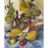 MARGARET STANLEY THOMSON (1891 - 1975) Framed, signed, oil on board, still life of various fruit and