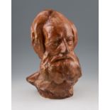 EMILE PEYRONNET (1872 - 1956) Terracotta maquette, bust of a bearded gentleman, signed 'E.