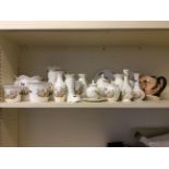 A collection of Aynsley china vases and containers.