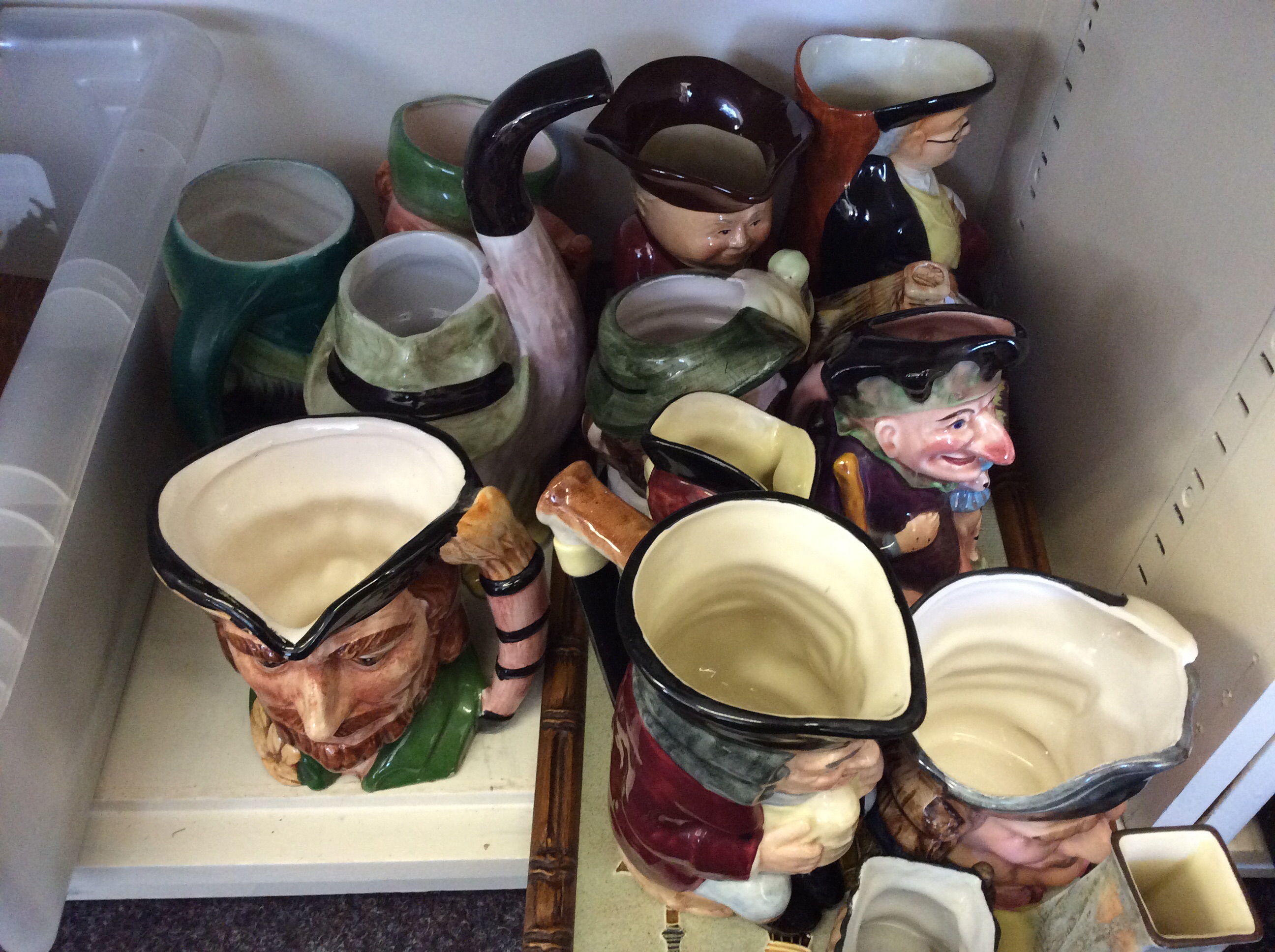 Lot to include a set of 13 Toby jugs and china