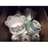 A collection of Aynsley china including a tea set and dishes.