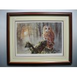 DOROTHY HYDE. Framed, glazed, signed and numbered, 20th Century, print, title to work ‘Tawny Owl’,