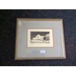 A framed and glazed limited edition print entitled 'The Model' by Carl March.