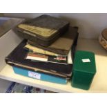 Lot to include collections of stamps and postcards.