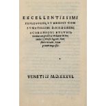 Accoramboni Girolamo. Tractatus de lacte, nunc primum impressus. Venetiis: 1536. (Al colophon:)