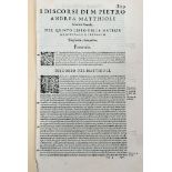 Mattioli Pietro Andrea. [Estratto da]: I discorsi di M. Pietro Andrea Matthioli Medico Sanese,