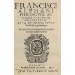 Alfano Francesco, 1577. Opus, de peste, febre pestilentiali, & febre maligna. Necnon de variolis, &