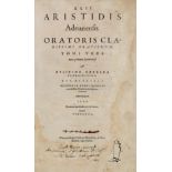 Aristides (retore), 1566. Orationum tomi tres nunc primum Latinè versi a Gulielmo Cantero