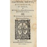 Arlotto (piovano), 1568. Facezie, motti, buffonerie, et burle, Del Piovano Arlotto; del Gonnella, &