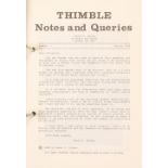 Holmes (E. F.): Thimble Notes and Queries - commencing with Number 1 (Winter 1988) to Number 20 (