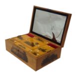 A fine Mauchline ware pen and ink sewing box by C. Stiven , Laurencekirk, circa. 1830,  of