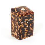 A good 19th century tortoiseshell "Lady's Companion" of rectangular section,  with hinged sloping