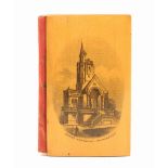A Mauchline ware needlebook (Burns Monument, Kilmarnock), red silk interior good, flannel with