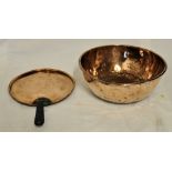 A 19th Century copper circular Mixing Bowl, 11" (28cms) diameter and a 19th Century copper