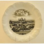 A circular shallow Dish commemorating the Glasgow Exhibition 1901, by the Nautilus Porcelain