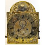 A Longcase Clock, the brass arched dial inscribed 'Jos Jackeman on London Bridge' the arch with a