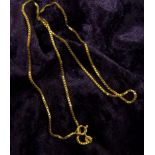 A 9ct gold box link Neckchain, 18" (46cms) long, 3.8 grams.