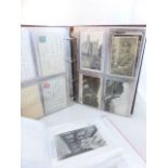 A Postcard Album and Contents of Vintage Cards, and one other, approximately 130 cards in total.