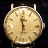 A Gentleman's Omega Automatic Seamaster de Ville Wristwatch, with leather strap.