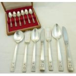 A suite of Community silver plated Cutlery comprising six table forks, six table knives, six dessert