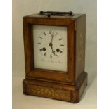 A late 19th century Mantle Clock, the white dial inscribed "Louis et Myer a Paris" with half hour